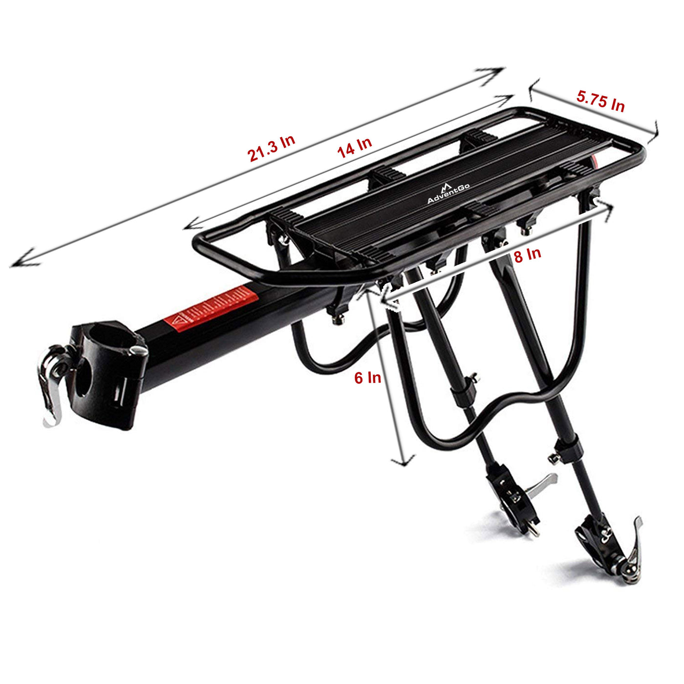 REAR BIKE RACK WITH QUICK RELEASE CLAMPS