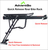 REAR BIKE RACK WITH QUICK RELEASE CLAMPS